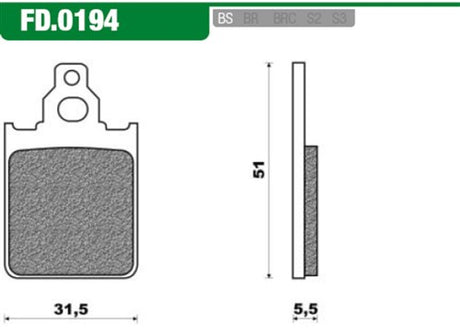 Newfren schijfremblok fd0194 quartz ital