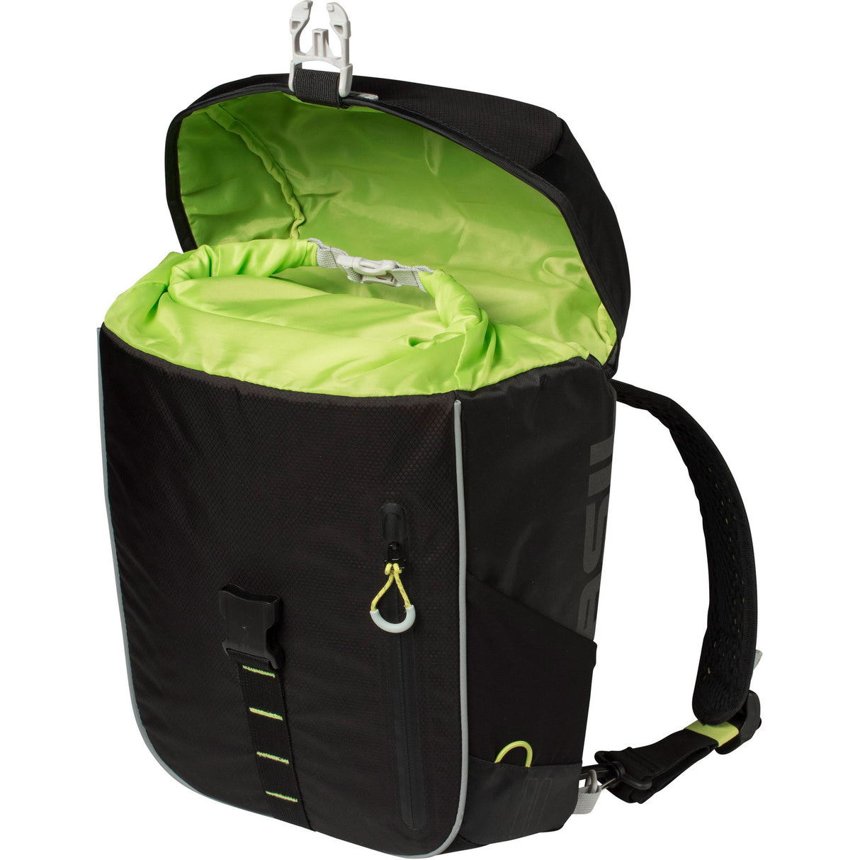 Basil Miles Daypack sportieve fietstas unisex zwart lime