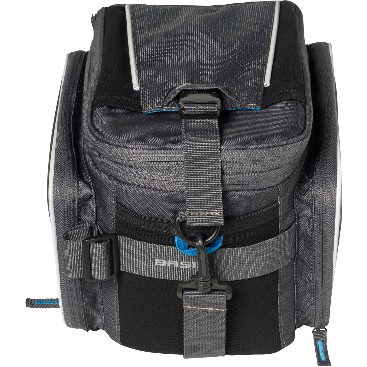 Basil Sport Design Trunkbag - Grijze fietsbagagedragertas, 7-15L, waterafstotend, voor reguliere fiets en e-bike
