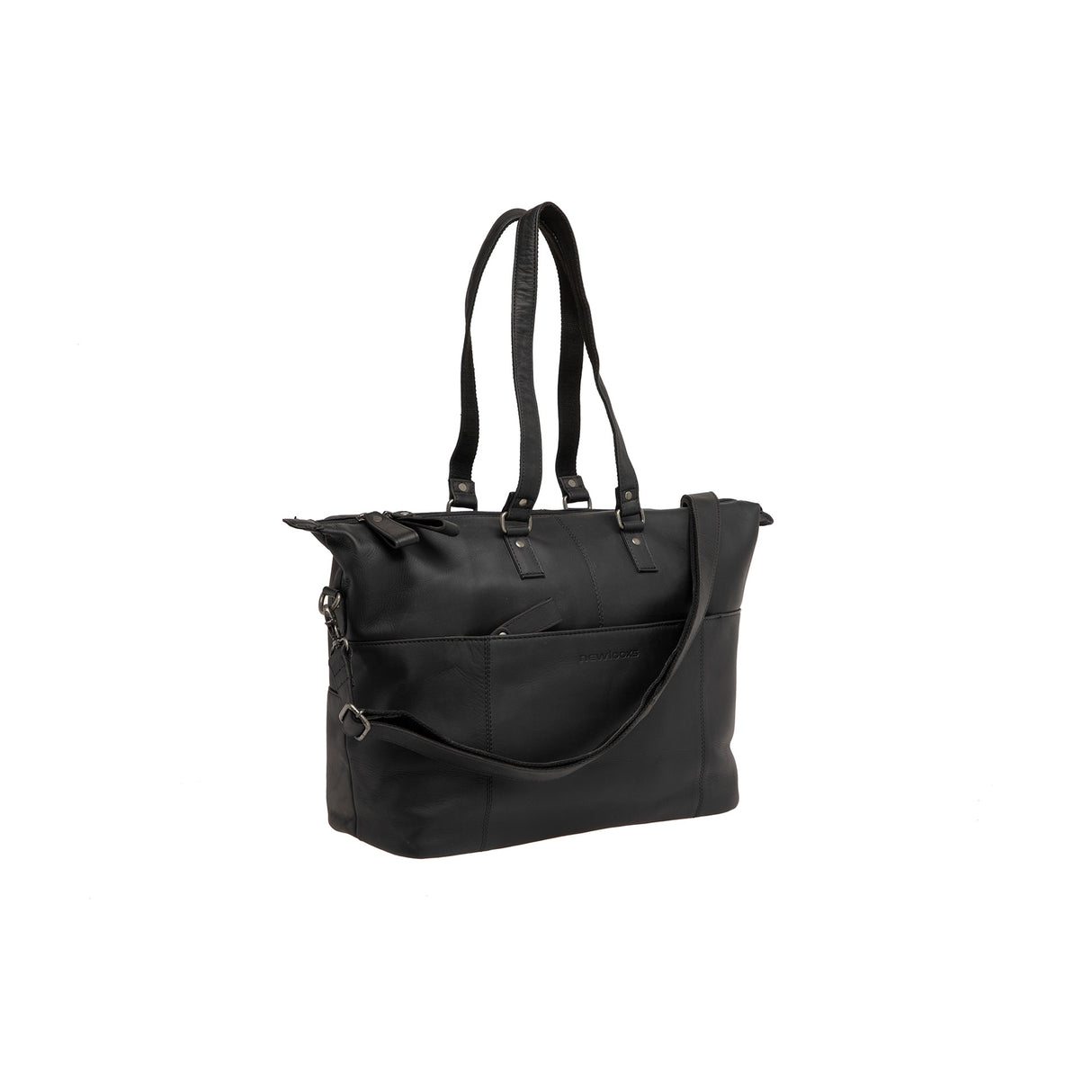 Newlooxs Verla laptop tas 21L leer black