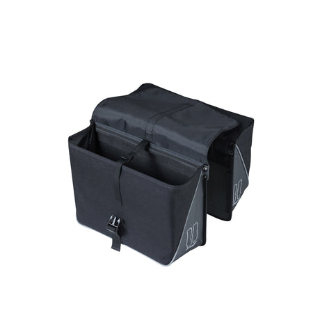 Basil Forte dubbele fietstas, zwart zwart, waterafstotend, 35L