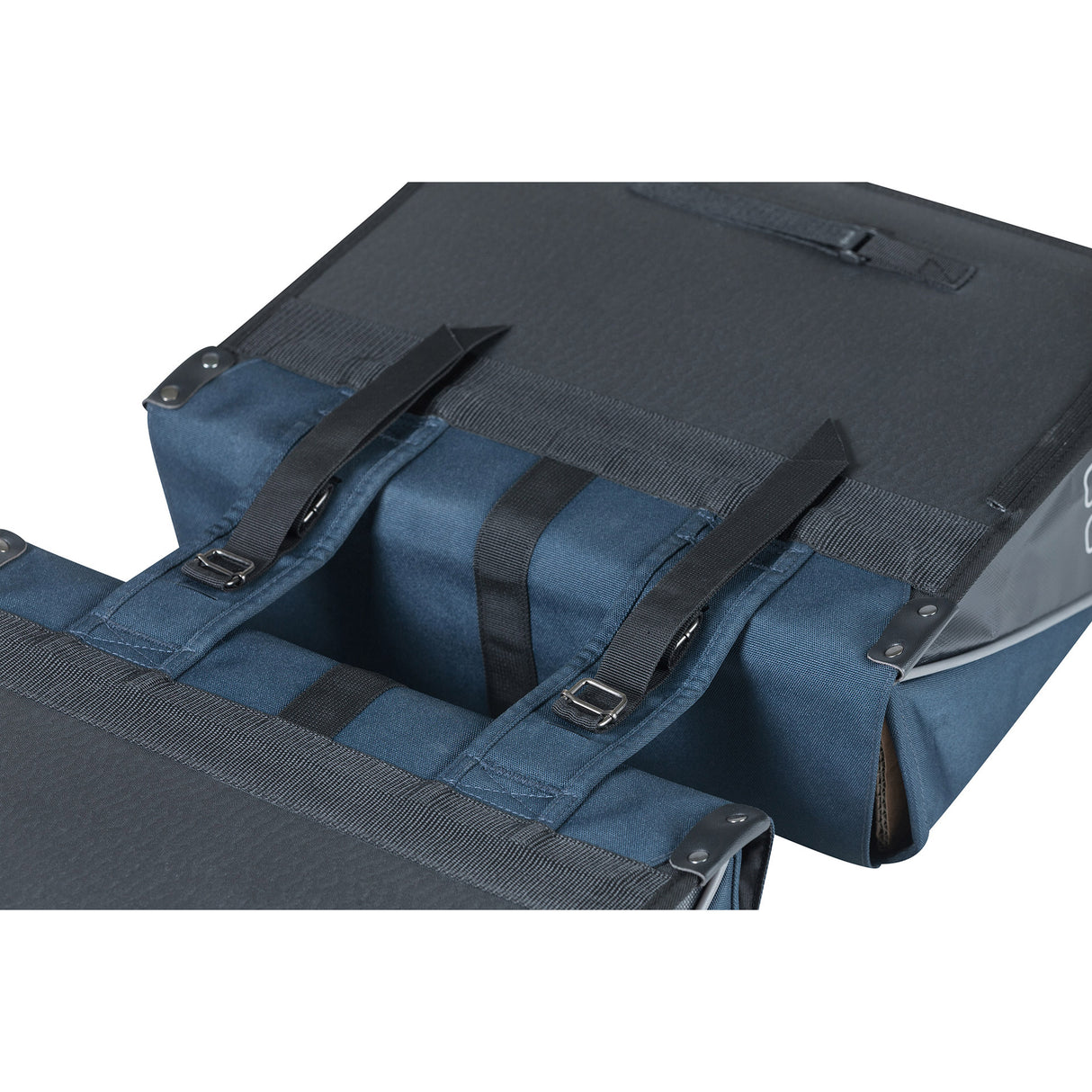 Basil Forte dubbele fietstas, waterafstotend, navy blauw zwart, 35L