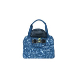 Basil Wanderlust Carry All Bag blauwe fietshandtas met vogelprint waterafstotend 18L