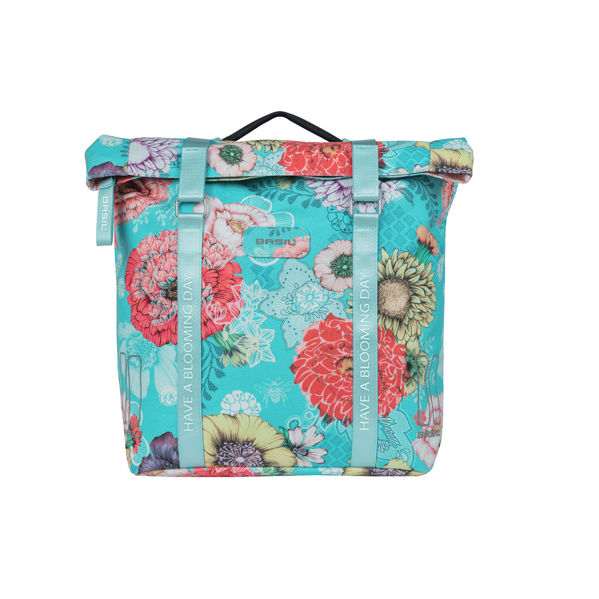 Basil Bloom Field dubbele fietstas, waterdicht, sky blue, 35L