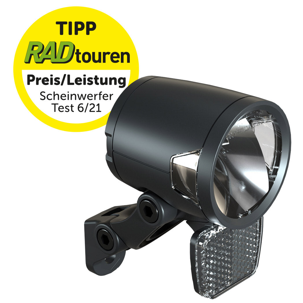 Sturmeyarcher Koplamp H-Black MR8 dynamo aan uit functie -met houder 180 lumen