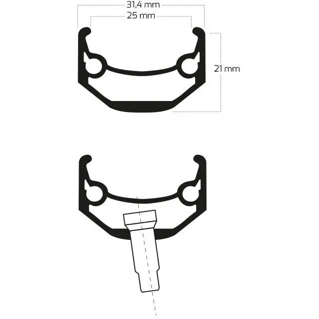 Qibbel ryde velg andra 40 27,5 584 36g 14g disc alu zwart