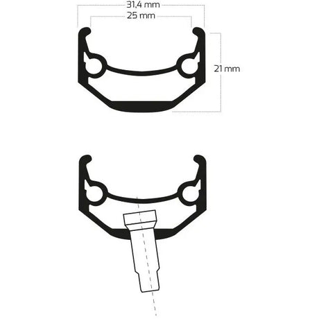 Qibbel Velg Andra 40 20 406 36g 14G disc alu zwart