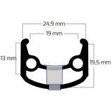 Roland ryde velg sputnik 28 622 36g 14g cnc zwart