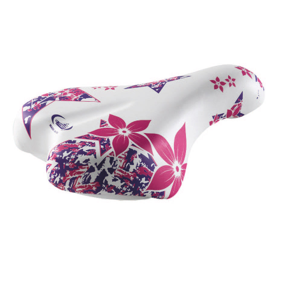 Selle monte grappa kinderzadel 14-16 wit roze