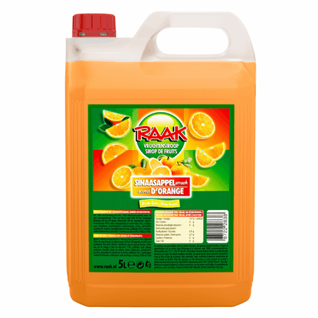 Raak vruchtensiroop sinaasappel (5 liter)
