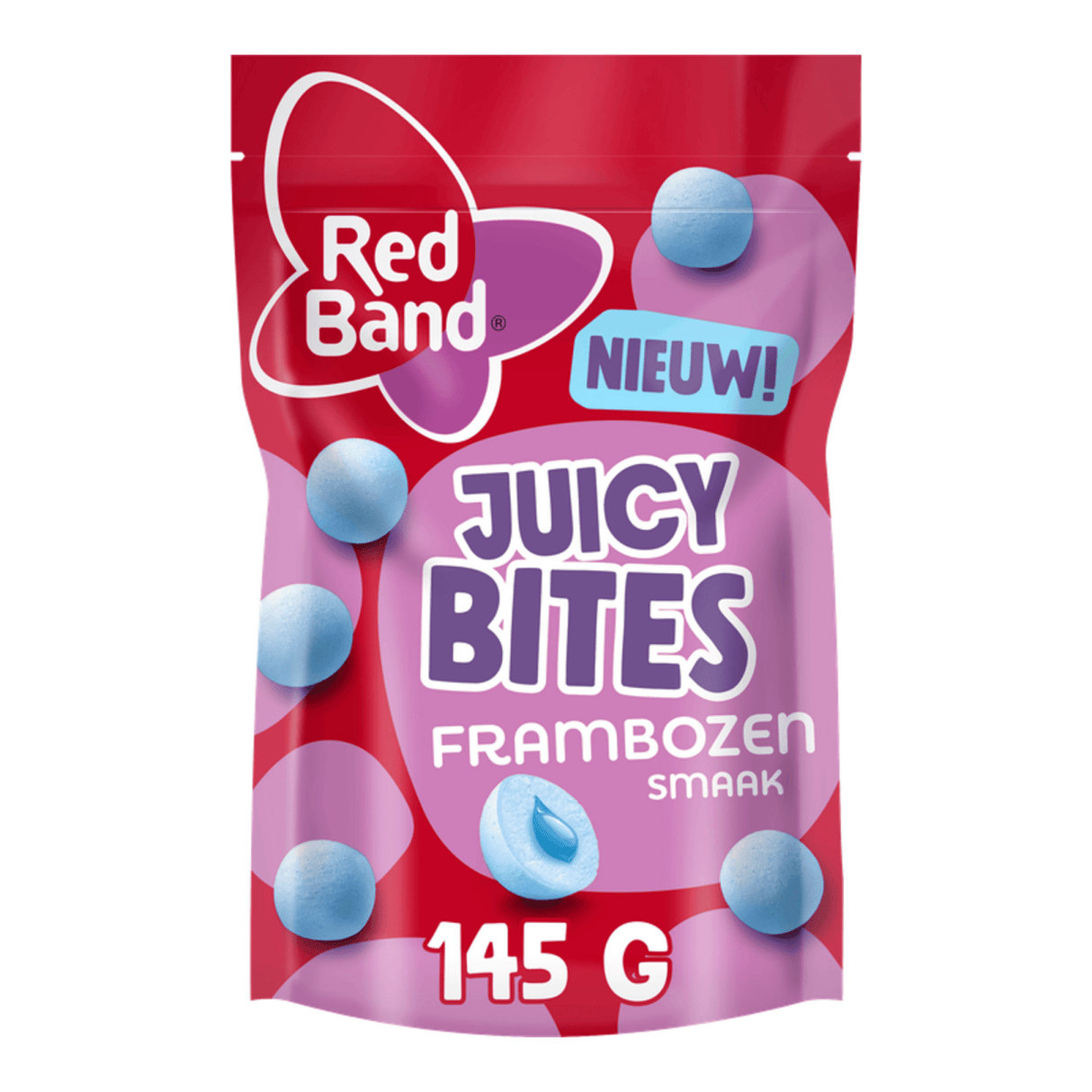 Red band juicy bites - berries - frambozensmaak vulling - 8x145g