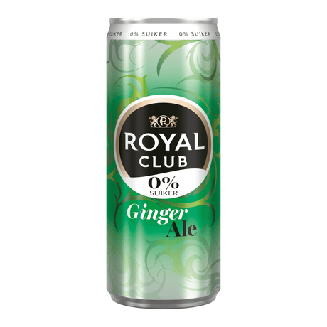 Royal club ginger ale 0% blik (12x 25cl)