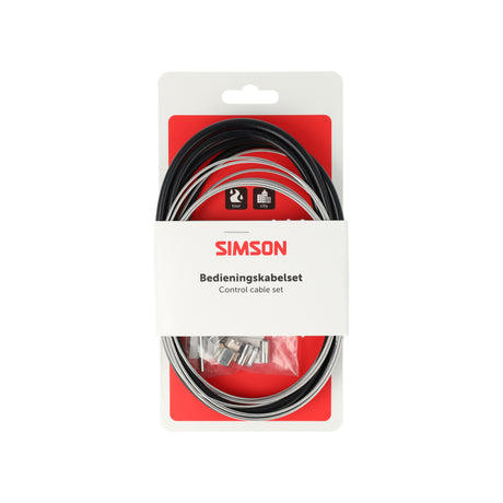 Simson remkabelset compleet rvs shim. nexus rollerbr. zwart