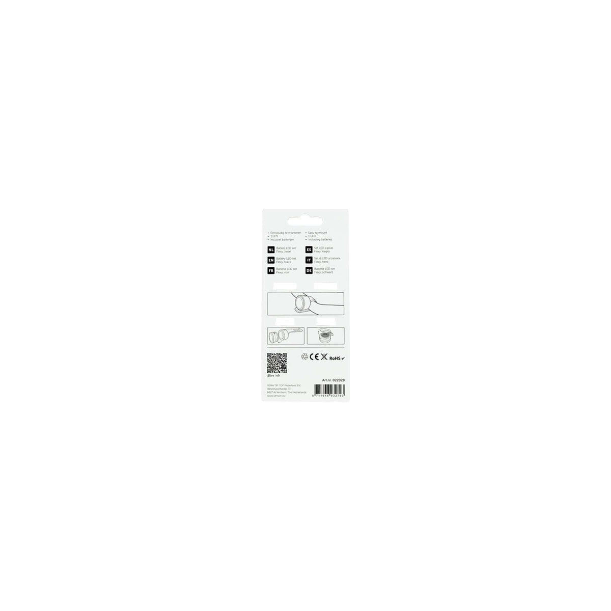Verlichtingsset Simson 'Flexy' LED set - zwart