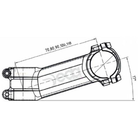 Deda DEDA nok Zero 80mm BOB alu 73-17gr. 31.7mm OEM