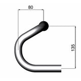 Deda stuur speciale 26mm 44cm polish zilver
