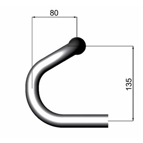 Deda stuur speciale 26mm 44cm polish zilver