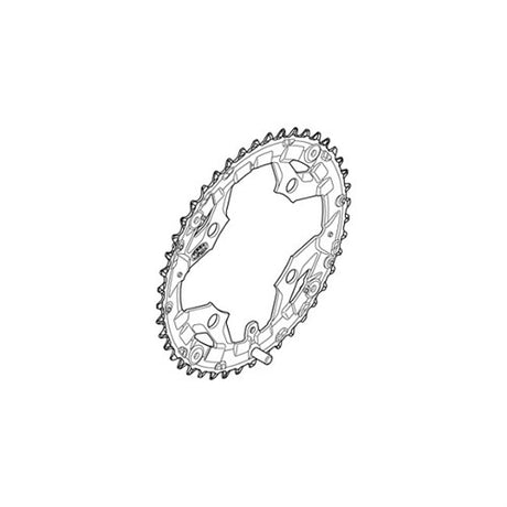 Shimano blad 44t 9v staal 104 zwart y1rv98040