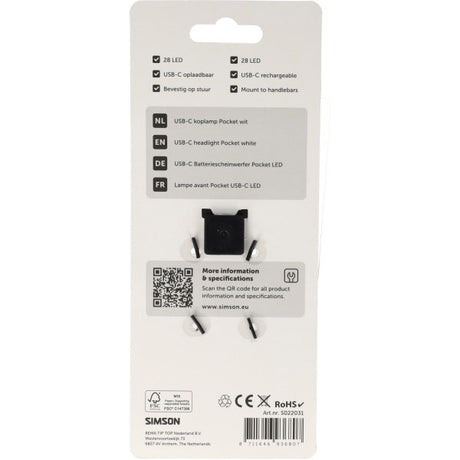 Simson usb-c led lamp pocket wit