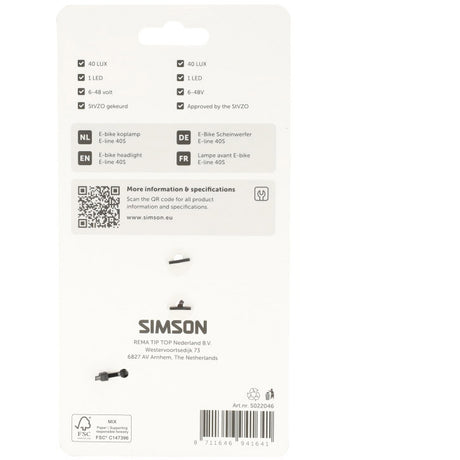Simson koplamp aurora e-line 40s - e-bike (ebike)