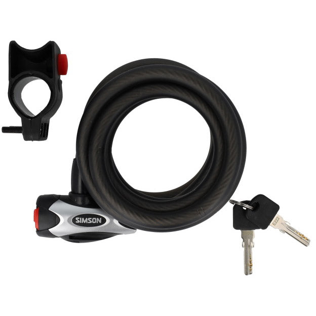 Simson spiraalkabelslot pro 12mm 180cm