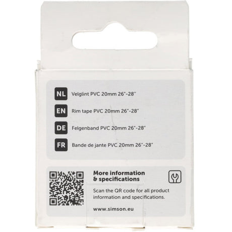 Simson velglint 24i -28i 20mm breed pvc