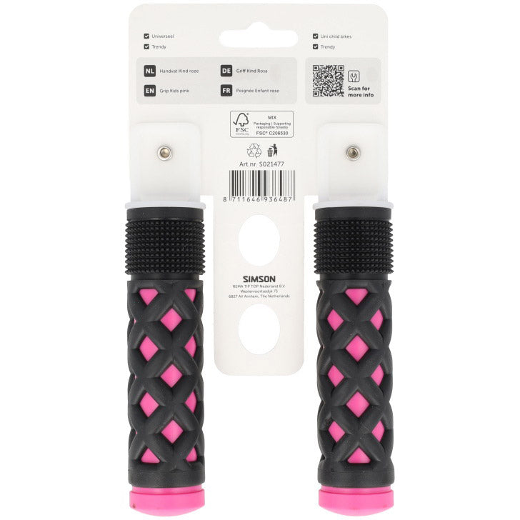 Simson handvatset kinder roze zwart
