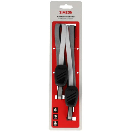 Simson karabijnhaakbinder 60cm zwart wit grijs