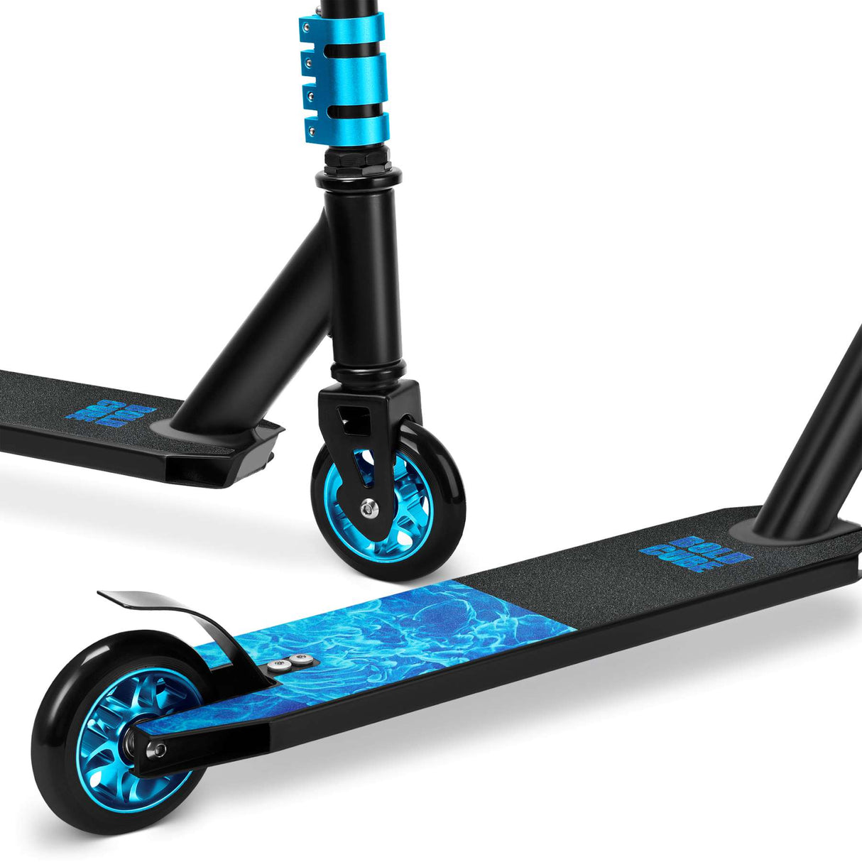 Boldcube deluxe stuntstep zwart blauw