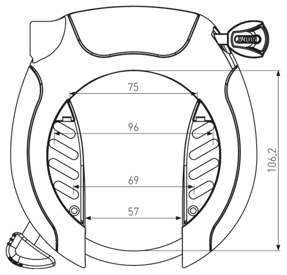 Abus Pro Shield XPlus 5955 ART2 Zwart Ringslot 9 15