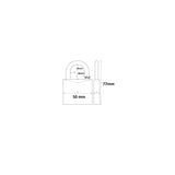 Abus Messing hangslot 65 50mm Goud - 7 cm