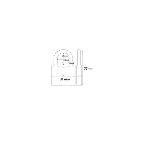 Abus Messing hangslot 65 50mm Goud - 7 cm