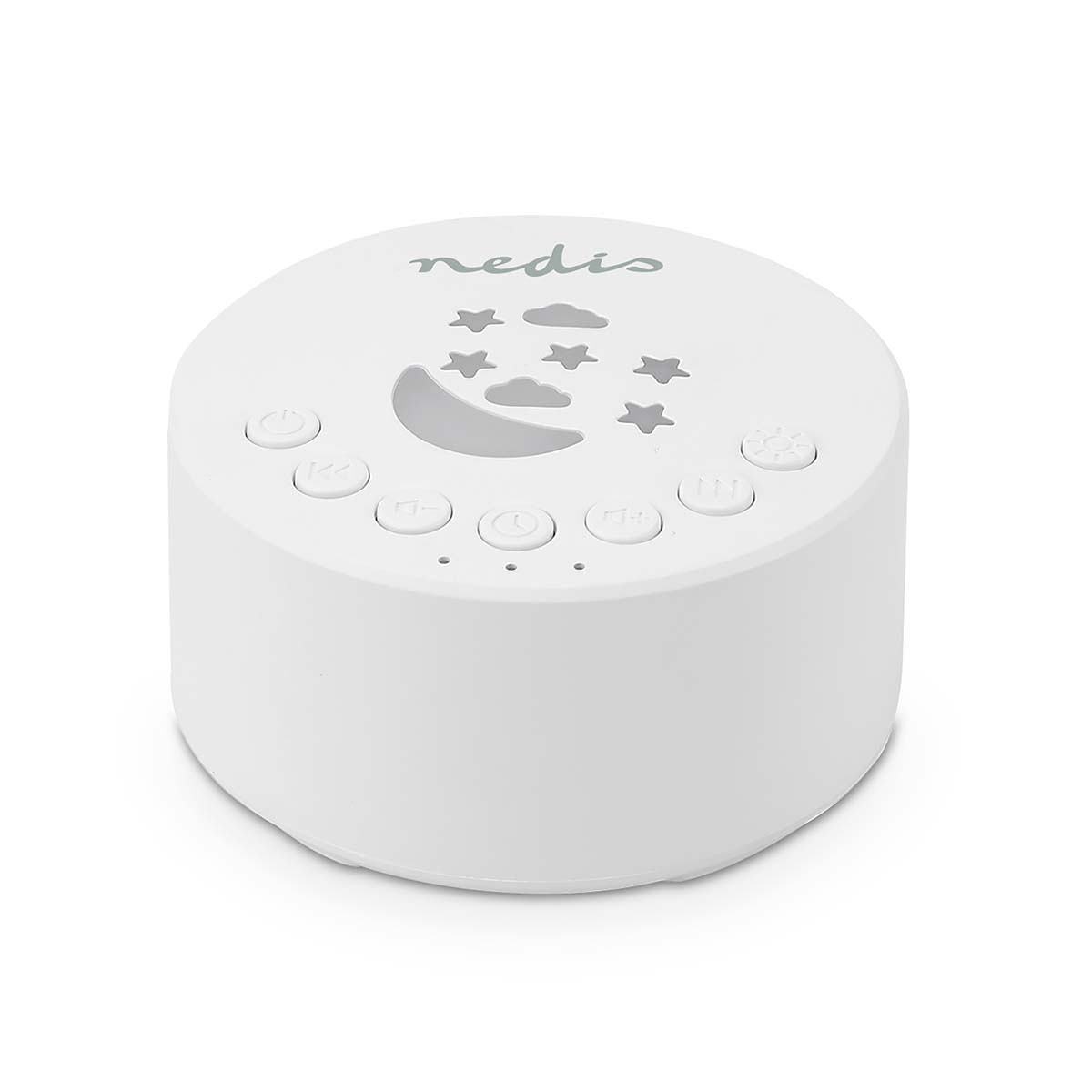Nedis white noise machine | 18 sound options | 1 w | maximale batterijduur: 18 uur | dimbaar licht | tijdschakelaar | wit - slad200wt