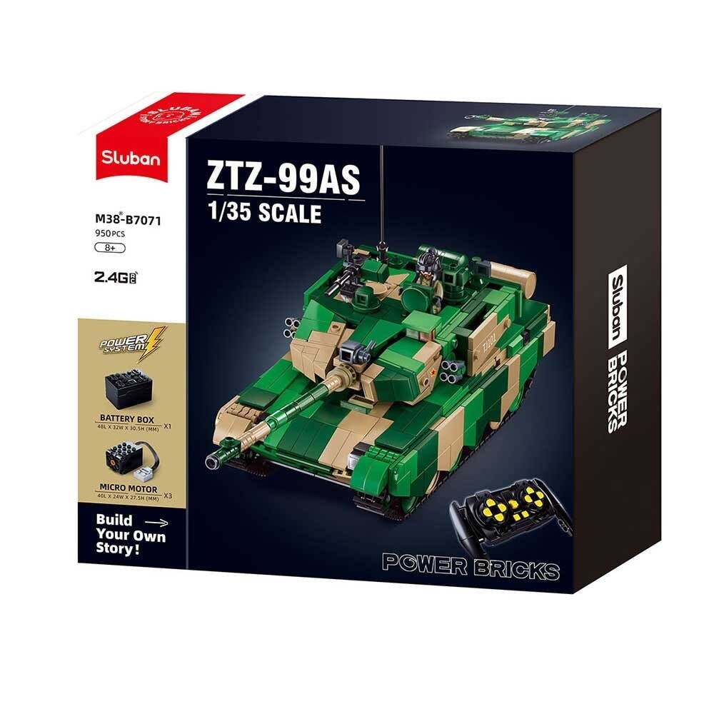 Sluban power bricks tank ztz-99as met afstandsbediening (m38-b7071)