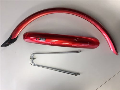 Eurofender stel spatborden 20 inch 58mm pvc rood