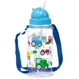 Ecozen kinder waterfles 450ml flip straw kleine tractors