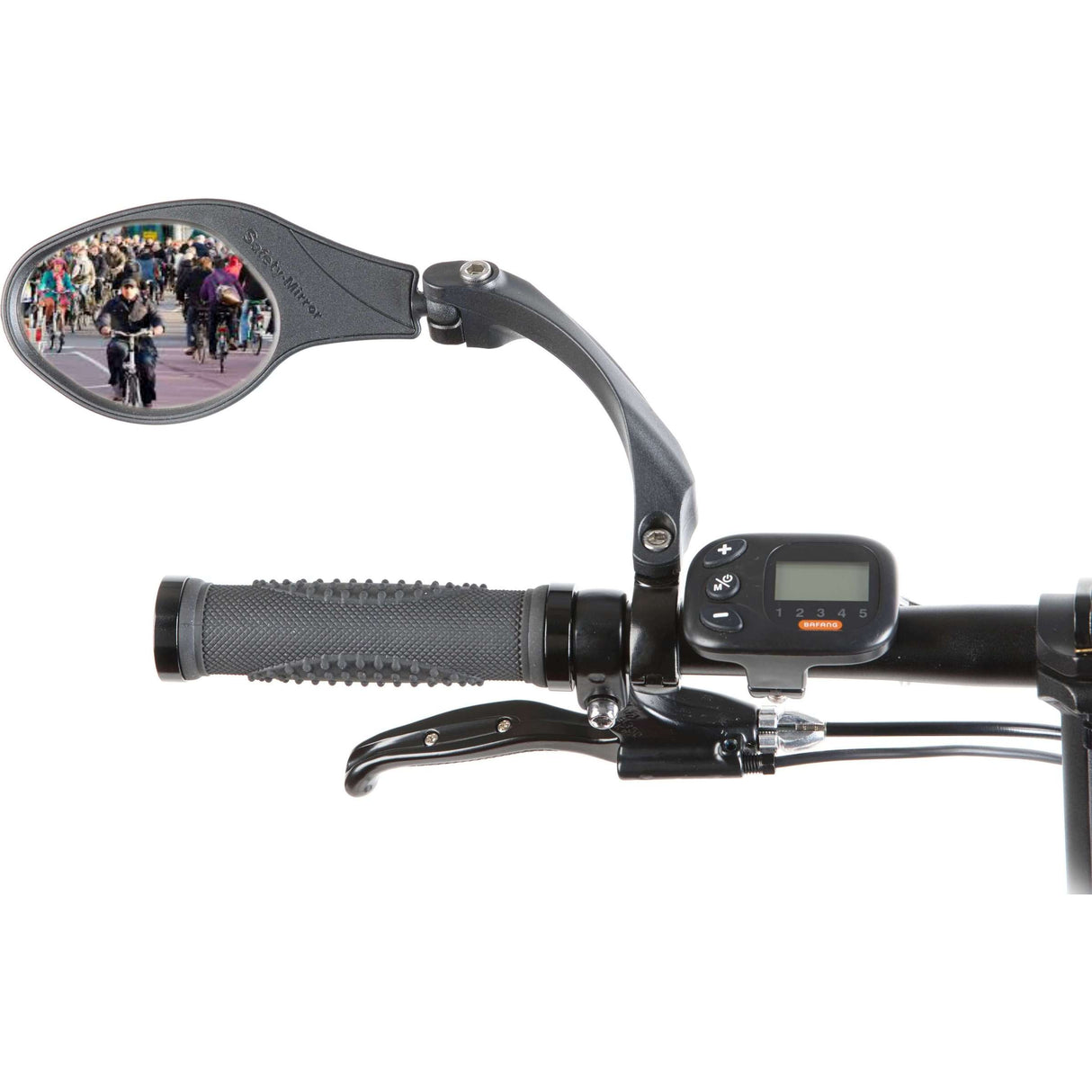 Mirage Stuurspiegel links 9 cm zwart