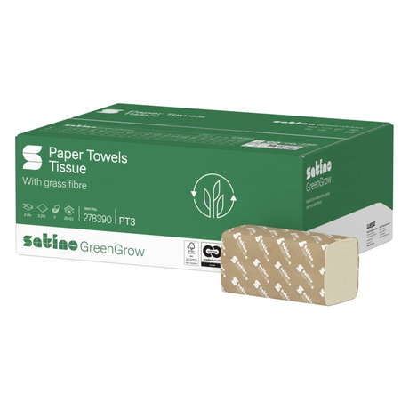 Satino greengrow handdoekje 2-laags 25x23cm (3210 stuks)