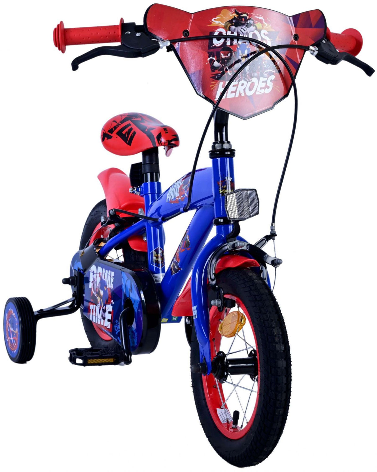 Sonic Prime Prime Kinderfiets Jongens 12 inch Blauw Rood Twee handremmen