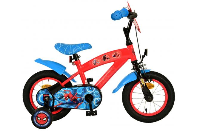 Spider-Man Kinderfiets - Jongens - 12 inch - Blauw Rood