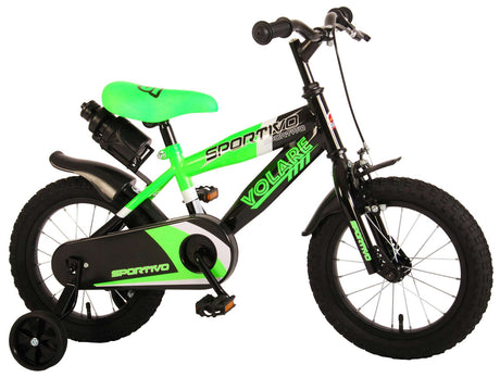 Volare Sportivo Kinderfiets Jongens 14 inch Neon Groen Zwart 95% afgemonteerd