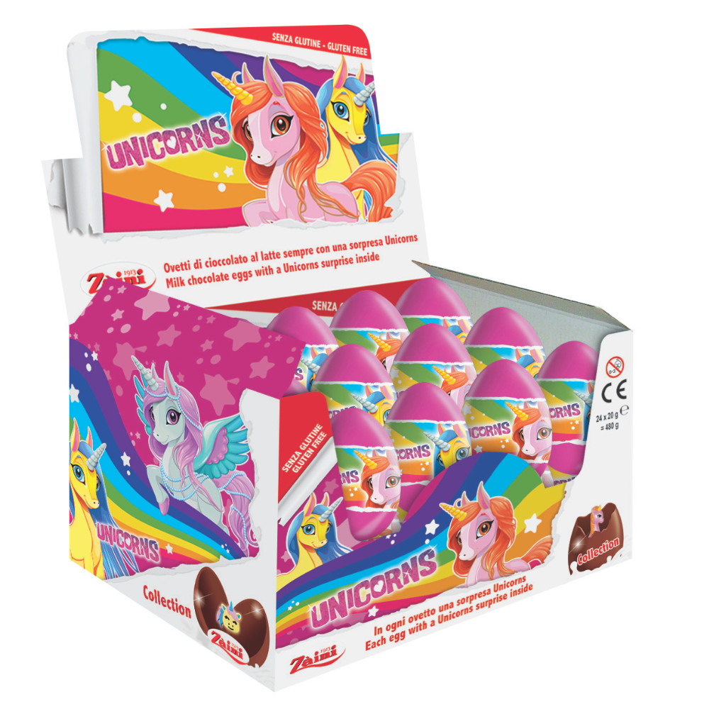 Zaini surprise ei chocolade unicorn (24x 20gr)