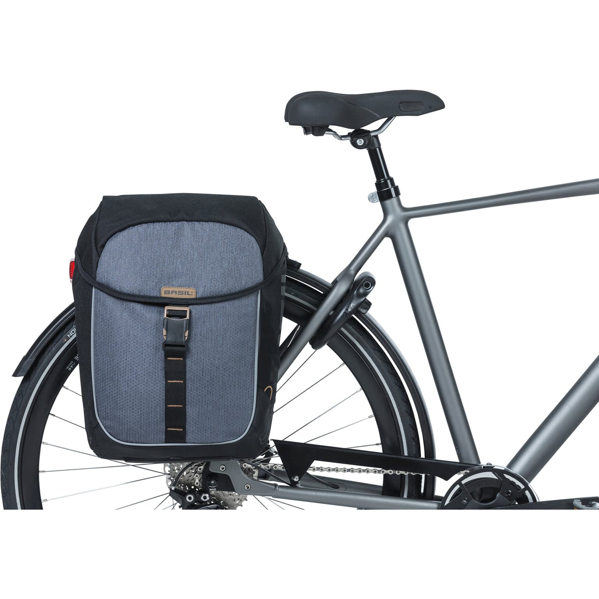 Basil Miles Double Bag Dubbele fietstas, unisex, sportief, 34L, waterdicht, zwart