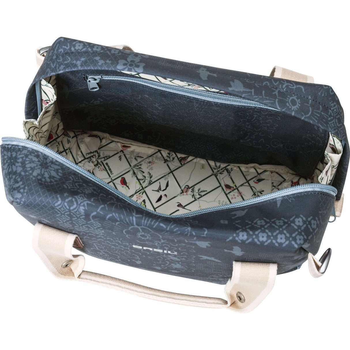 Basil Bohème City Bag - blauw, elegante hand-, schouder- en stuurtas, waterafstotend, 8 liter inhoud