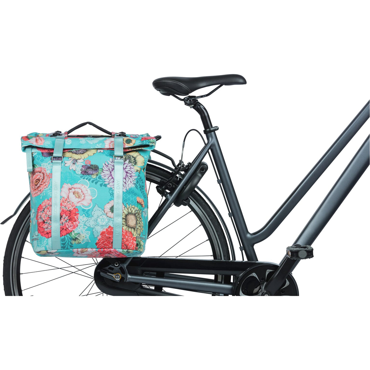 Basil Bloom Field dubbele fietstas, waterdicht, sky blue, 35L