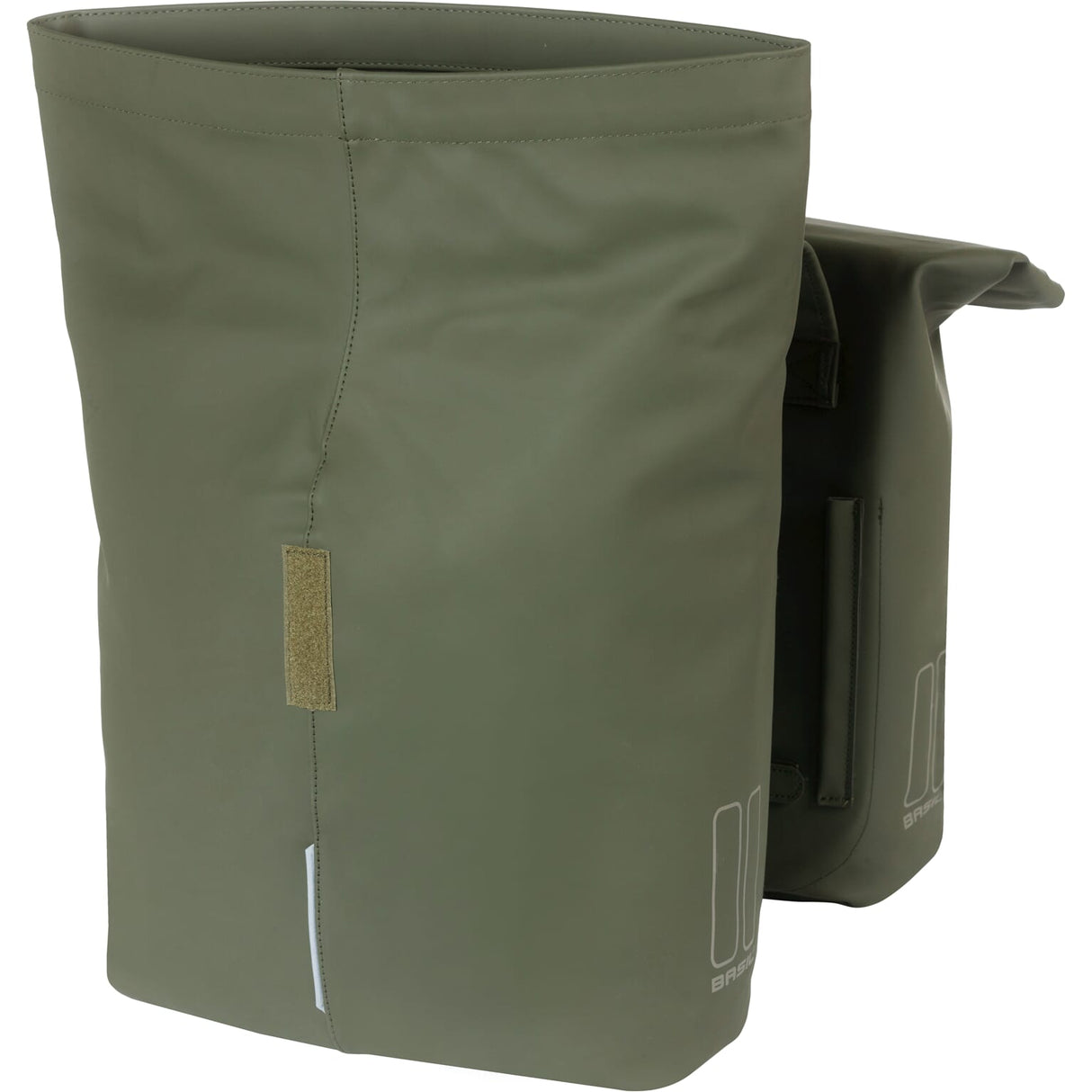 Basil Tas City Dubbel Vegan Leather | Moss Green