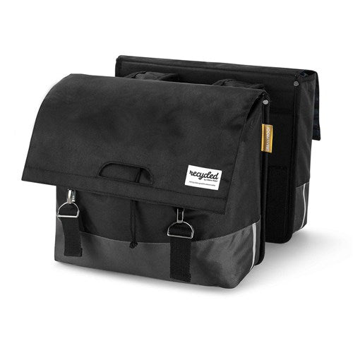 UrbanProof Urban Proof 40L dubbele fietstas zwart grijs