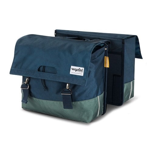 UrbanProof Urban Proof 40L dubbele fietstas blauw groen