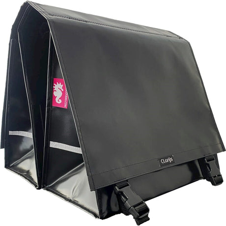 Clarijs fietstas dubbel xl pvc 46l met uitsparing zwart