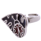 Kinder moodring met dier, kever bloem